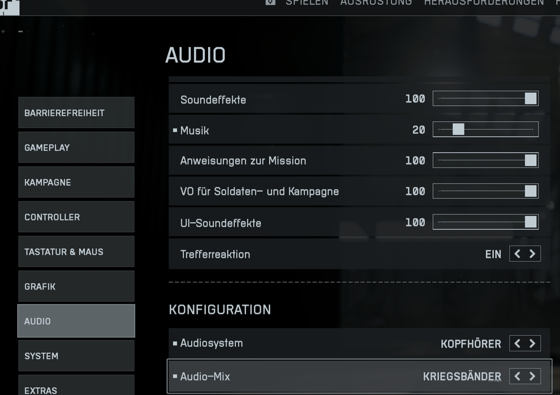 Sound-Einstellungen