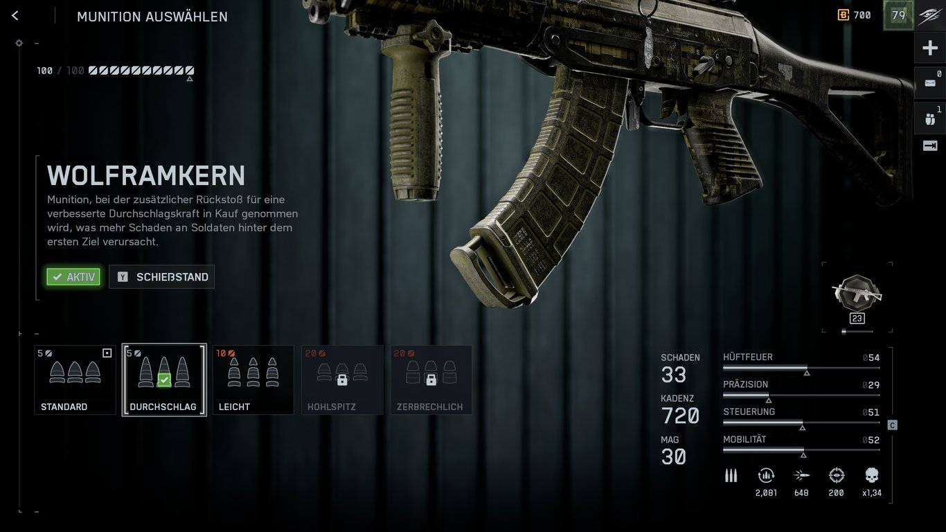 SG 553R - Munition: Wolframkern