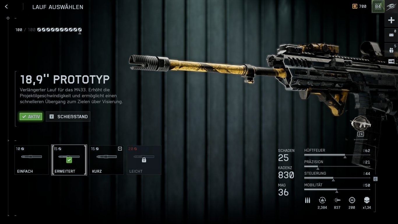 M433 - Lauf: 18,9" Prototyp