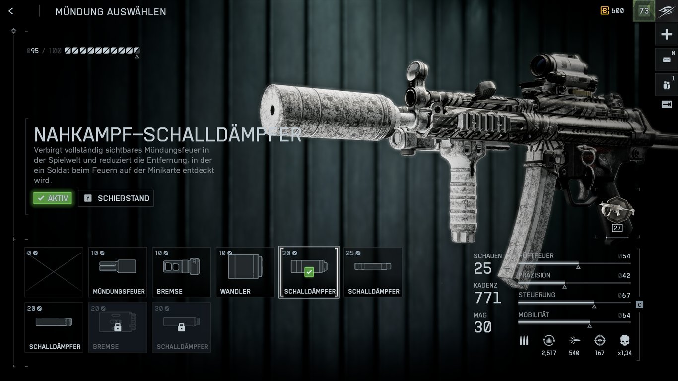 PW5A3 - 3. Nahkampf-Schalldämpfer & Schnellmagazin