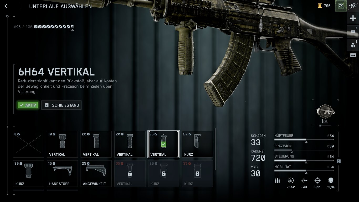 SG 553R - Unterlauf: 6H64 Vertikal