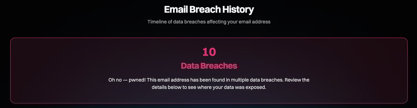 HIBP - Email Breach History