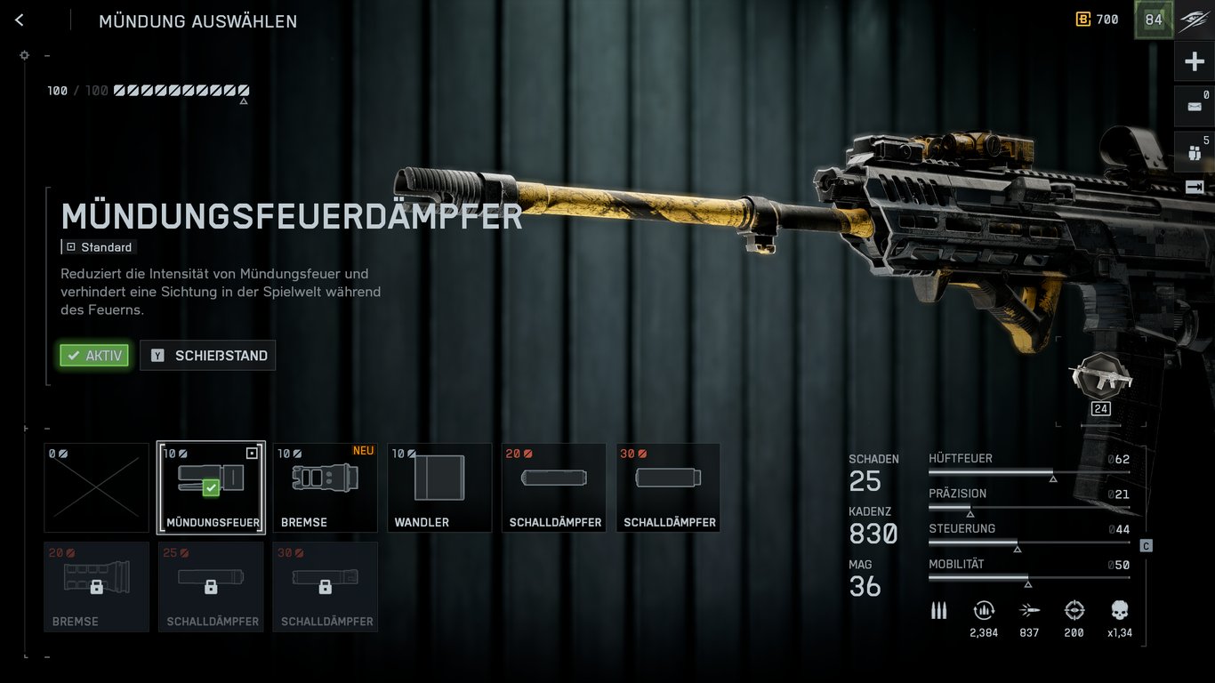 M433 - Mündung: Mündungsfeuerdämpfer