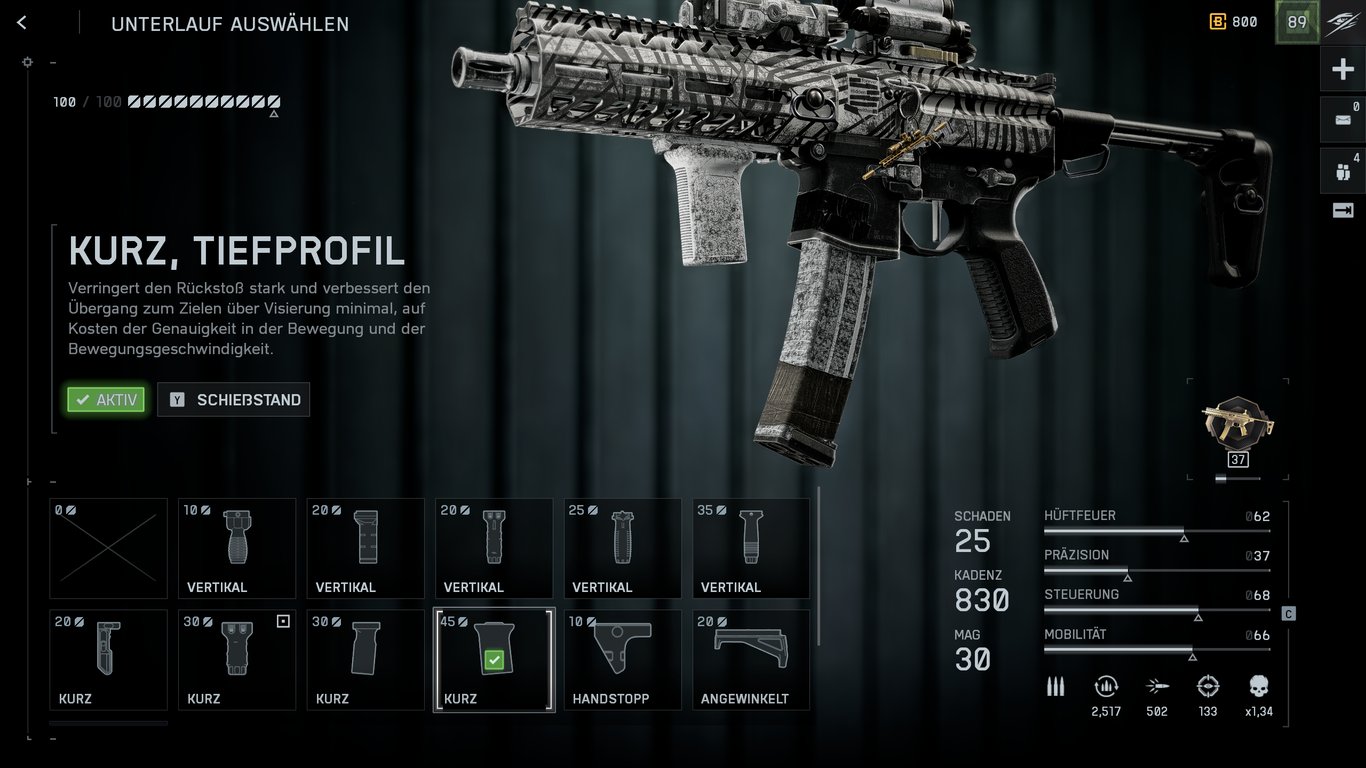 SGX - Unterlauf: Kurz, Tiefprofil