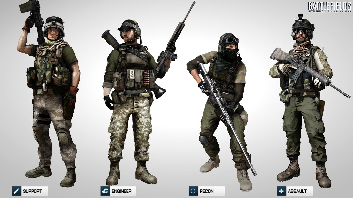 Battlefield 3 profitierten von klaren Klassenstrukturen mit spezifischen Waffengattungen