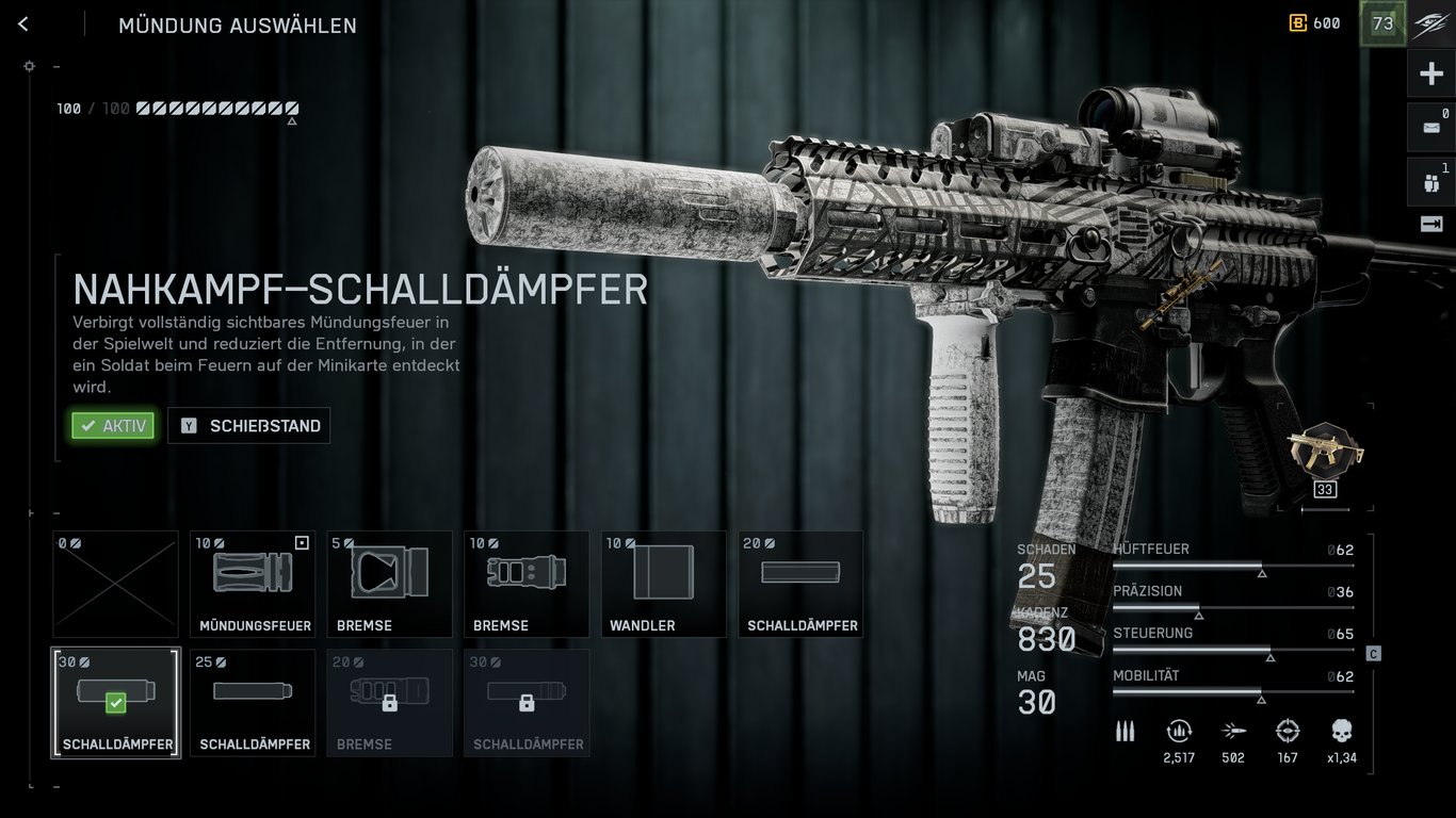 SGX - Mündung: Standard-Schalldämpfer