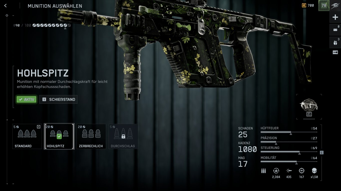 KV9 - Munition: Hohlspitz