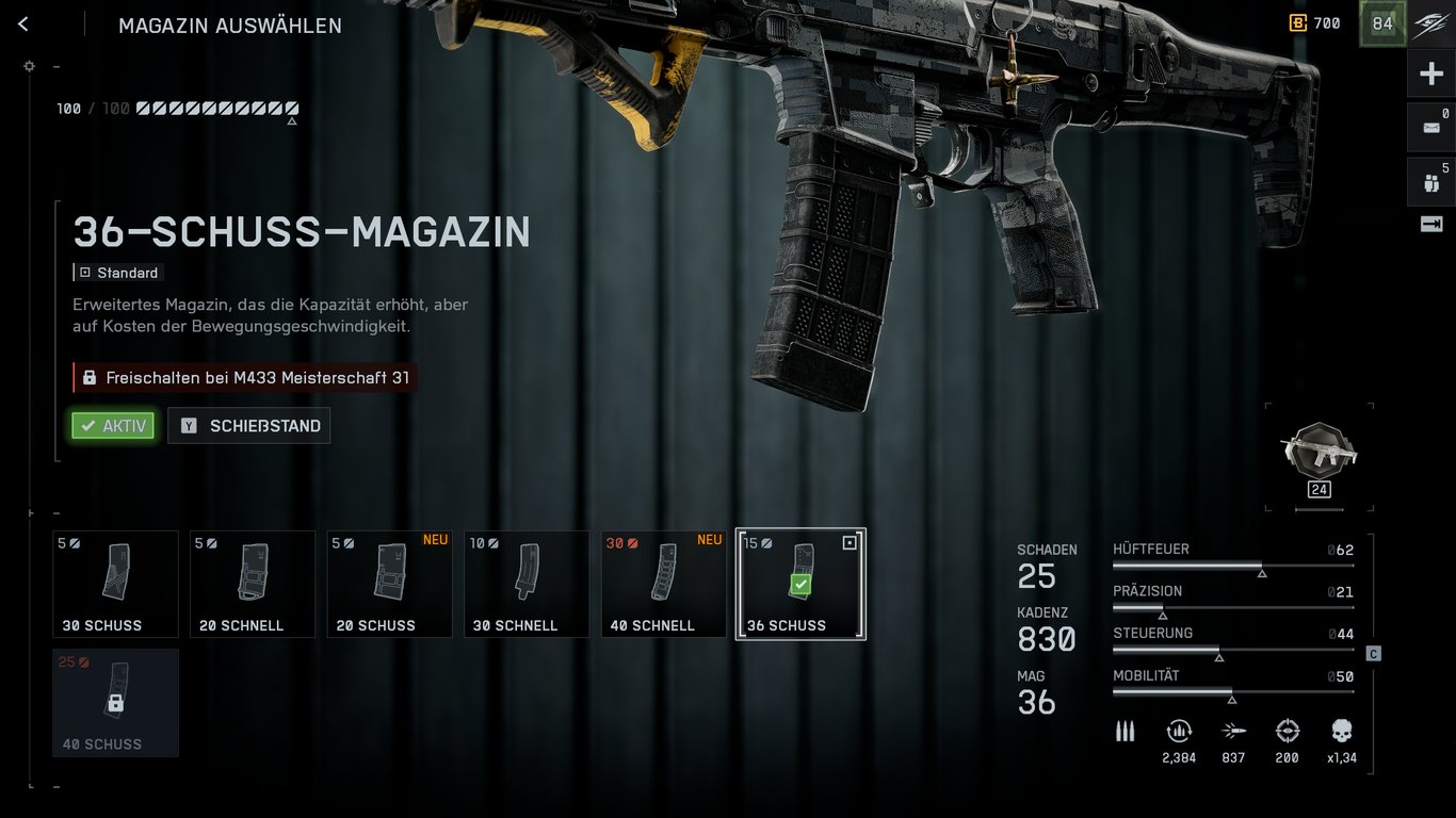 M433 - Magazin: 36-Schuss-Magazin