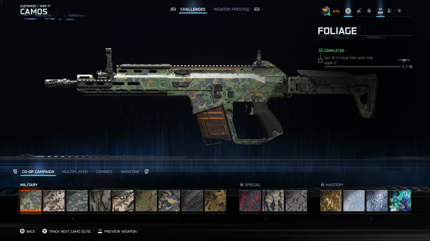 4. Der Camo-Grind: 16 Mastery Camos