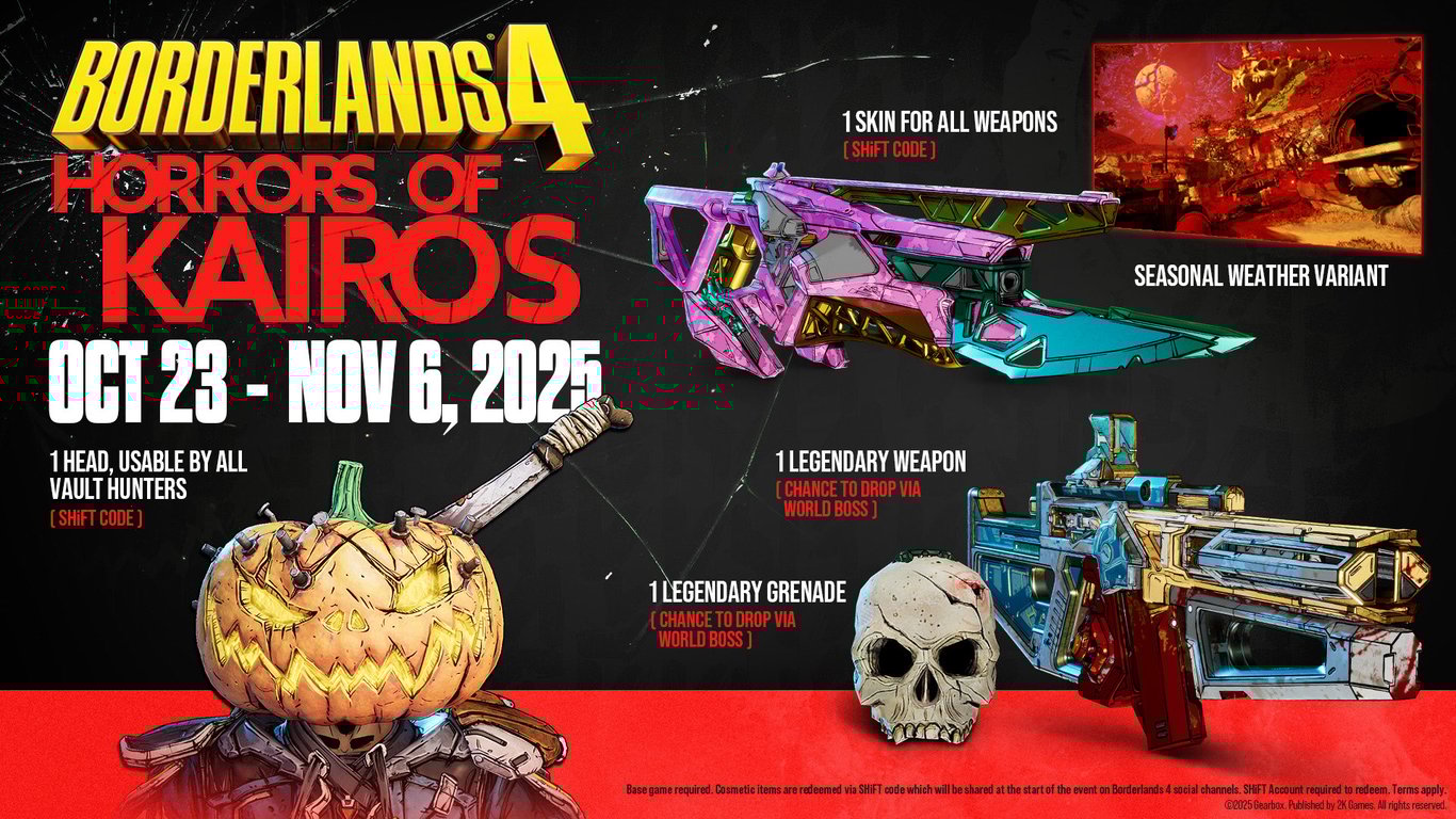 Borderlands 4: Horrors of Kairos Event – Alle Infos zu Loot, Terminen & SHiFT-Codes