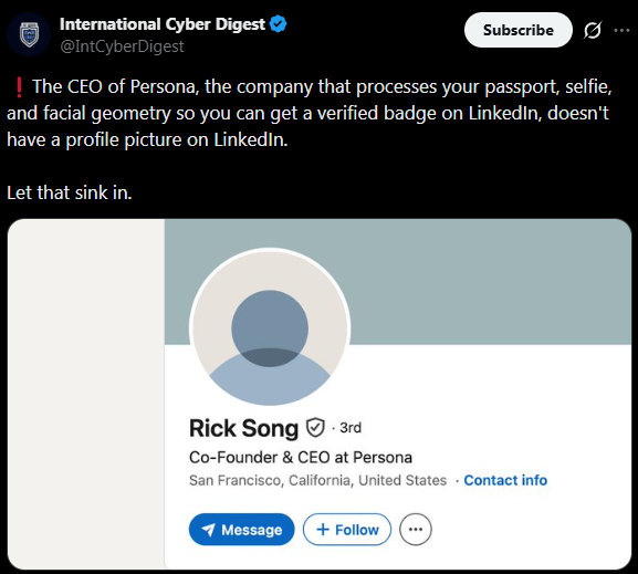  „It's dystopian that we want people to facedox themselves to everyone to be real online. It's ironic that folks posting about privacy want me to facedox to everyone."