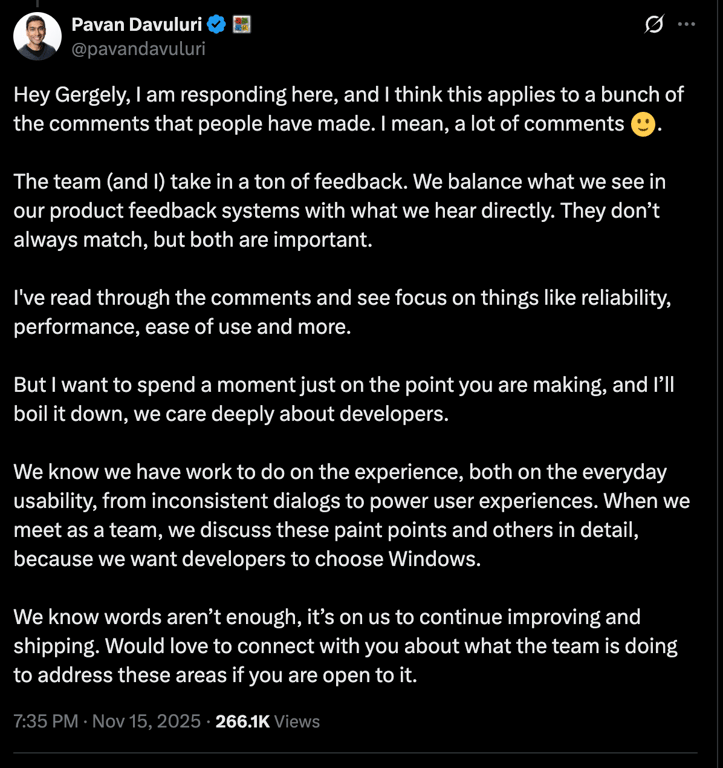 "Wir balancieren Feedback" (Marketing-Sprech für: Pech gehabt)