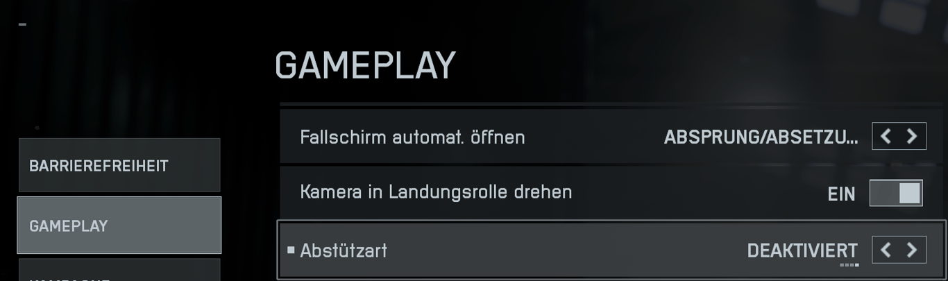 Key Bindings und Gameplay-Präferenzen