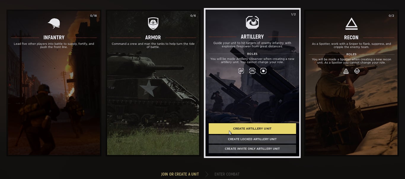 New Class/Static Artillery Changes