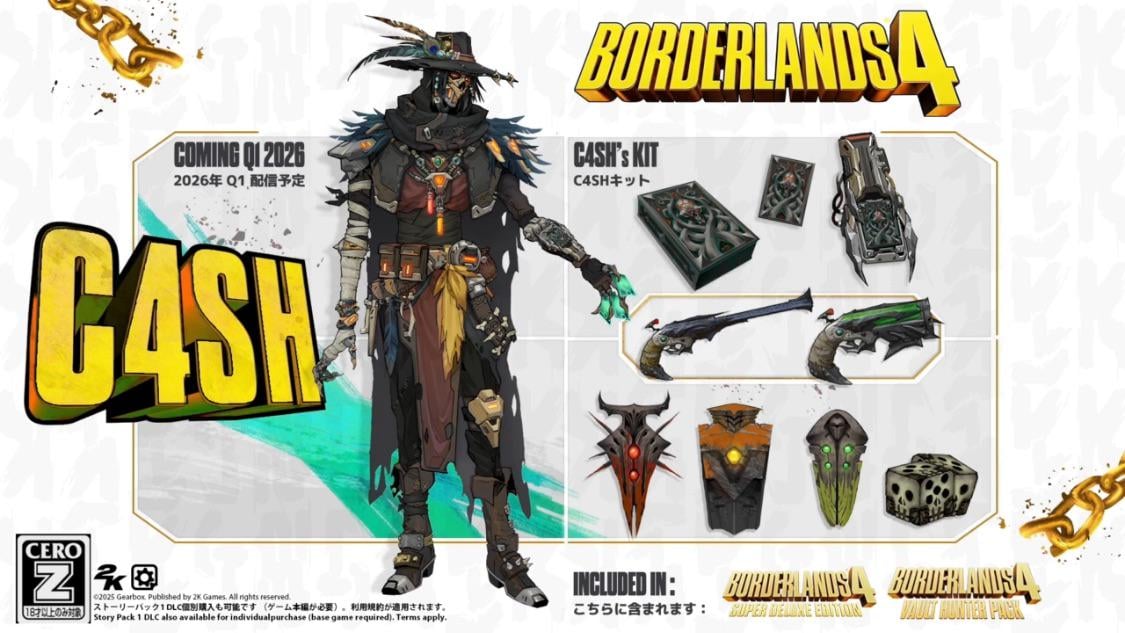 Großes Update für Borderlands 4 bringt robotischen Revolverhelden mit dem Namen "C4SH", aber Gameplay-Details bleiben spärlich 