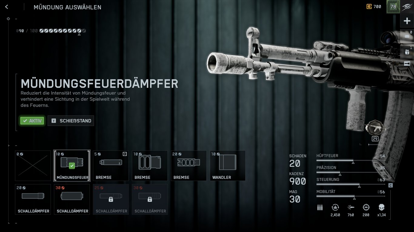 Priorität 1: Rückstoßkontrolle (Vertikal)