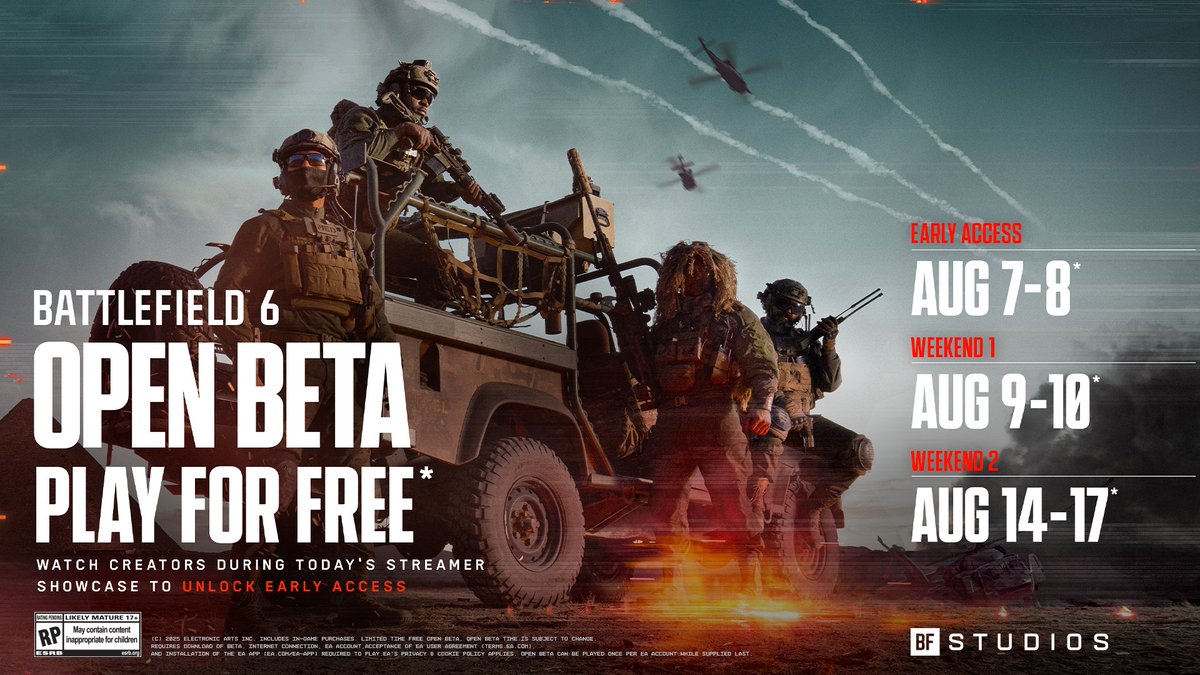 Battlefield 6 Beta Early Access hat keine NDA, und ihr könnt euch kostenlosen Loot über Twitch Drops verdienen