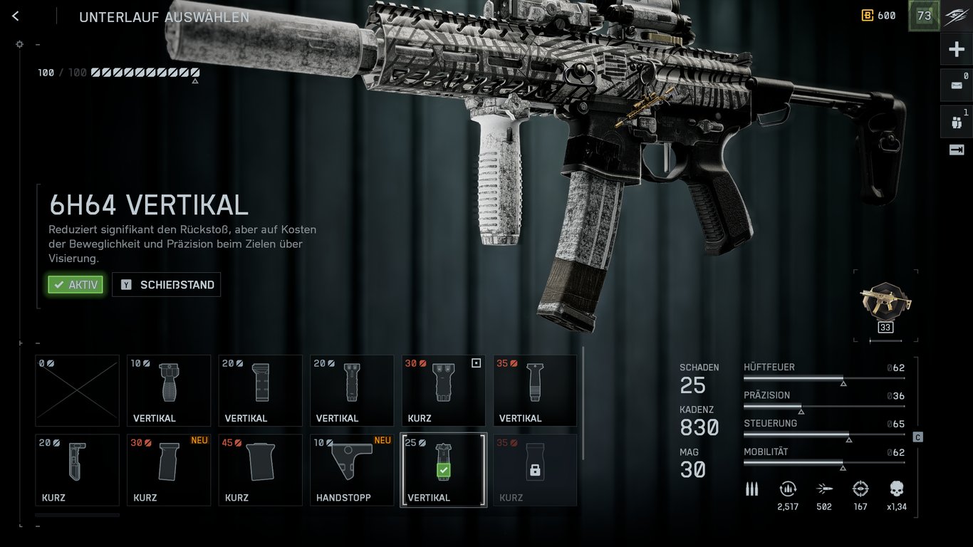 SGX - Unterlauf: 6H64 Vertikal