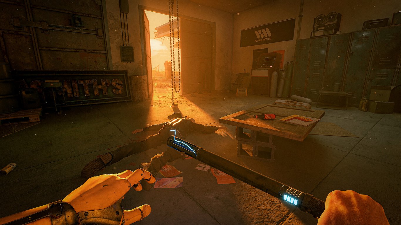 ExeKiller - In der Rolle des Kopfgeldjägers Denzel Fenix navigierst du durch eine Welt, in der analoge Technik und digitale Implantate aufeinanderprallen,