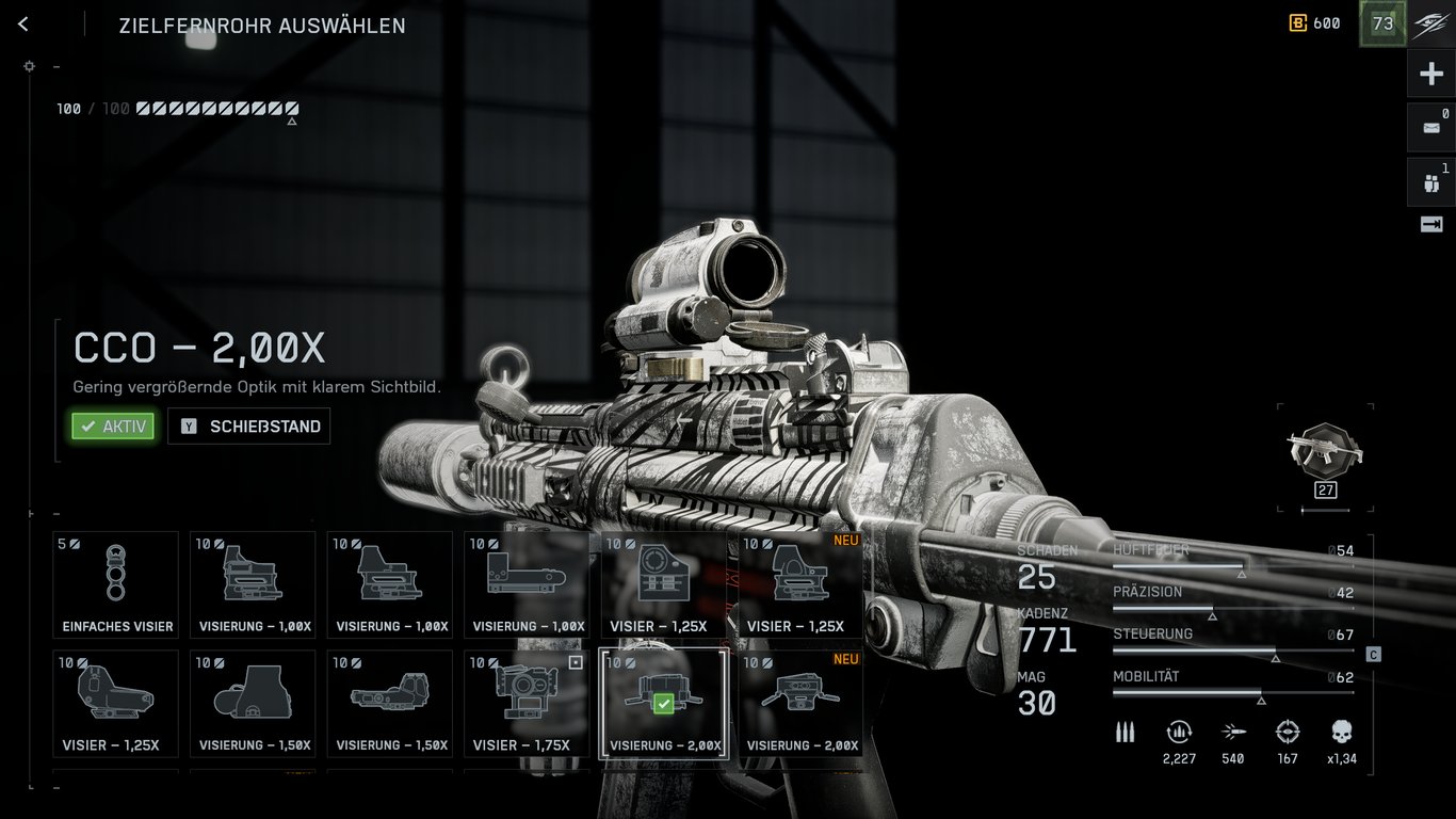 PW5A3 - 1. CCO 2.00x Visier: Selbstbewusstsein auf Distanz