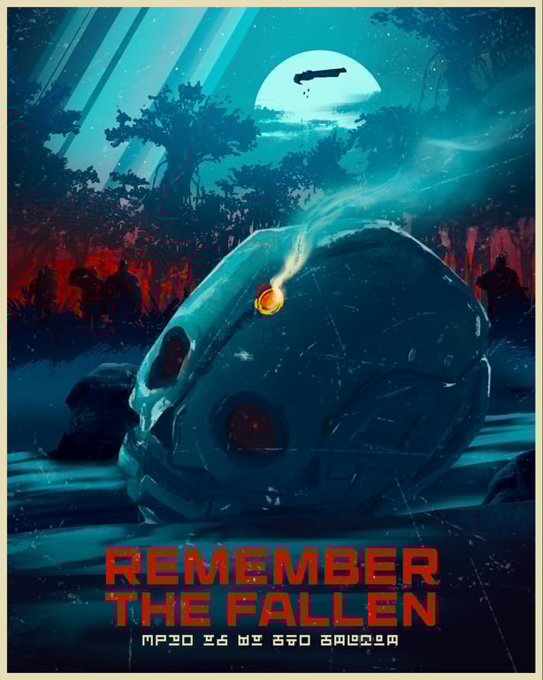 Das Poster: "Remember the Fallen" – Aber falsch herum