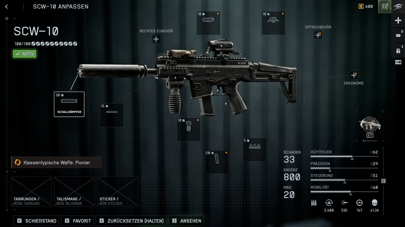 SCW-10 - 1. Der Schalldämpfer: Unsichtbar bleiben