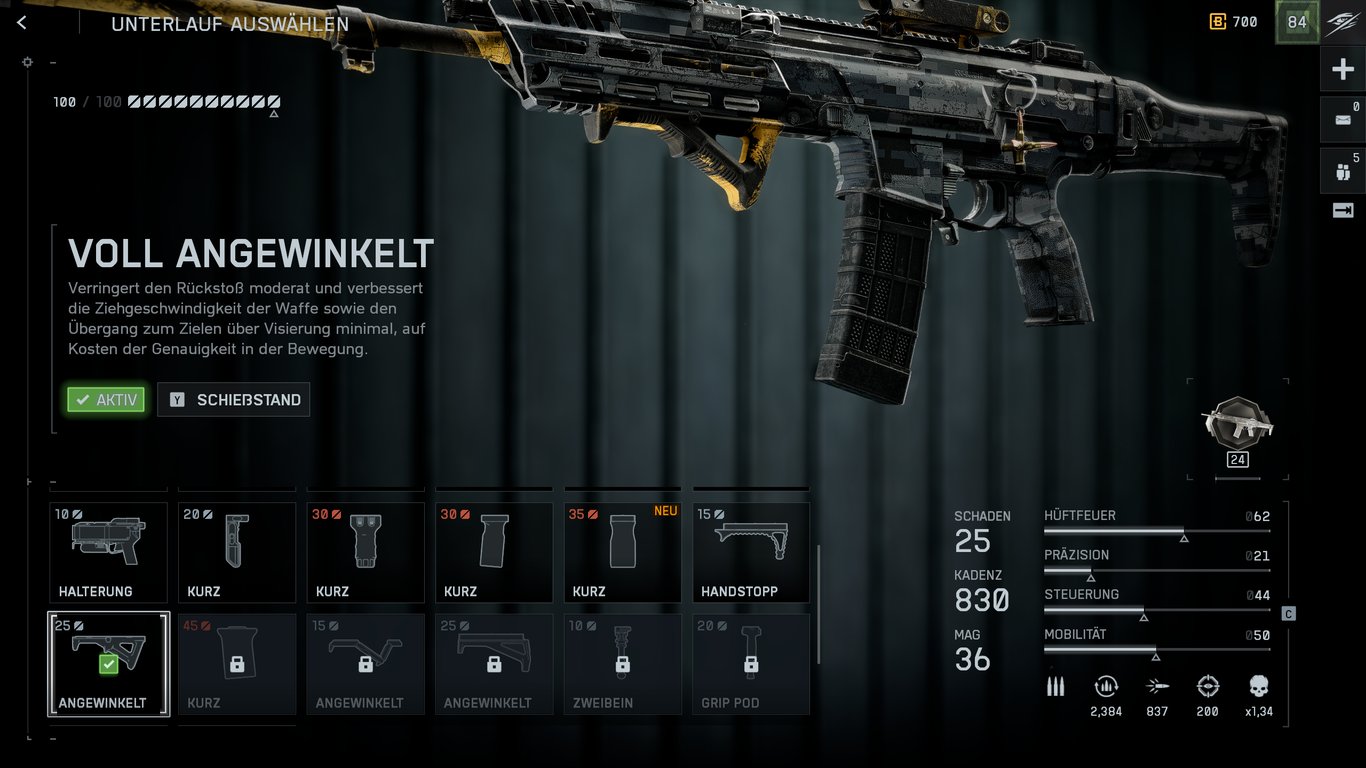 M433 - Unterlauf: Voll Angewinkelt