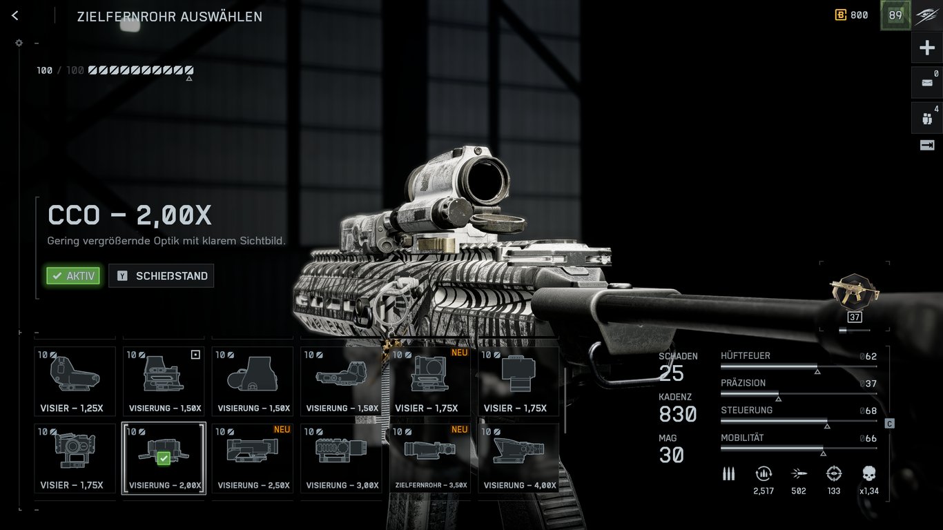 SGX - Visier: CCO – 2,00X