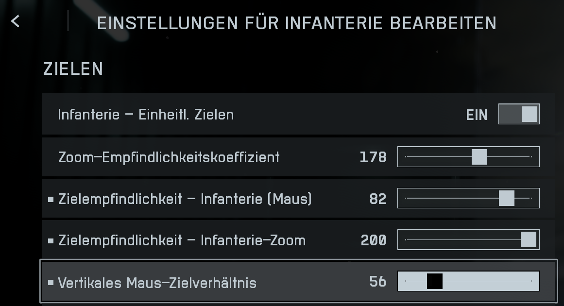 Vertikales zu Horizontalem Zielverhältnis (Vertical Aim Ratio)