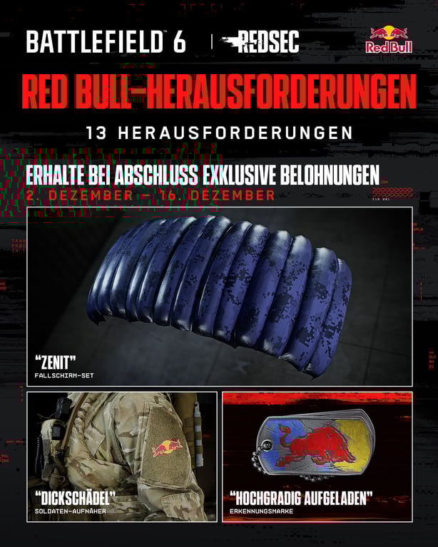 Battlefield 6: Red Bull Event gestartet mit 13 Aufgaben für den 