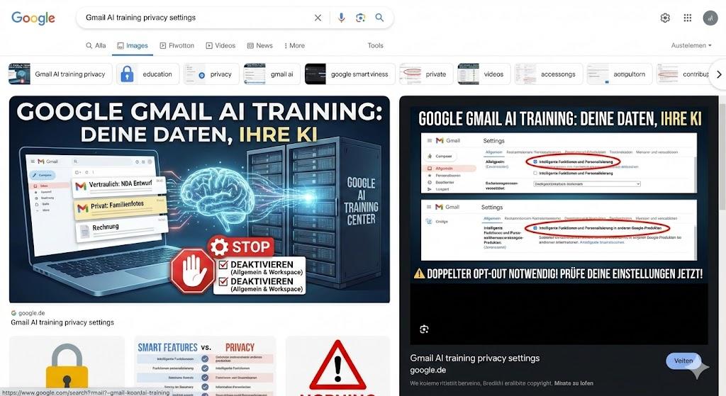 Gmail &amp; Gemini: Google scannt deine Mails für KI-Training – So stoppst du es sofort