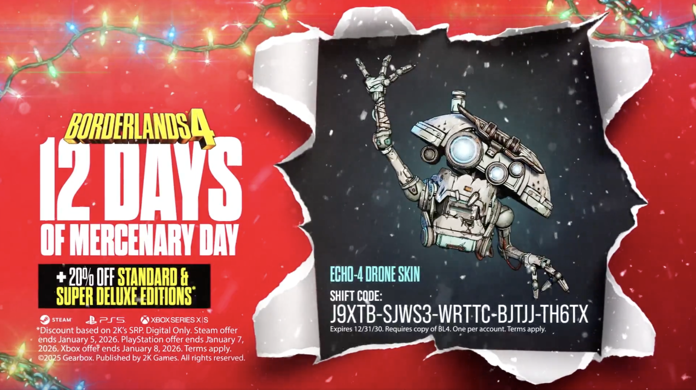 Borderlands 4: Der Söldner-Tag beginnt – Kostenloser Winter-Skin (bis 2030) - SHiFT Code
