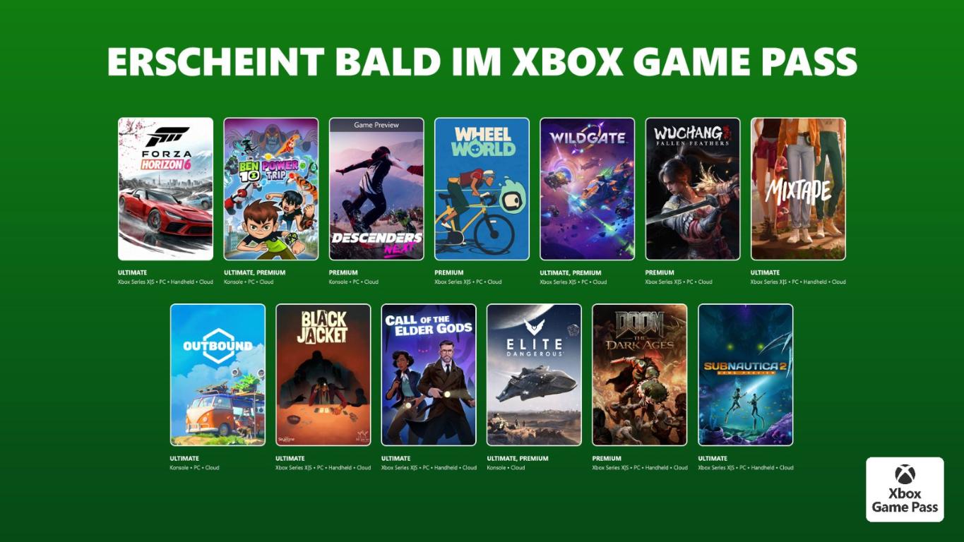 Xbox Game Pass Mai 2026: DOOM The Dark Ages, Subnautica 2, Forza Horizon 6 und mehr im Überblick